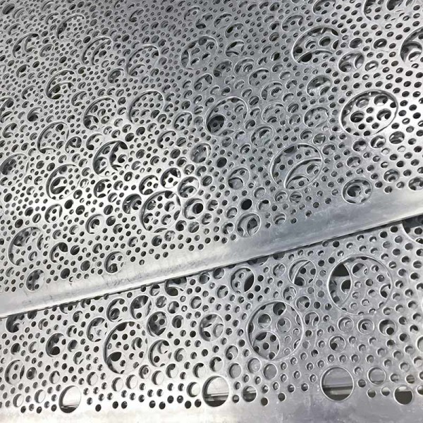 Perforated stainless steel sheet detail