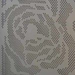 Perforated stainless steel rose type