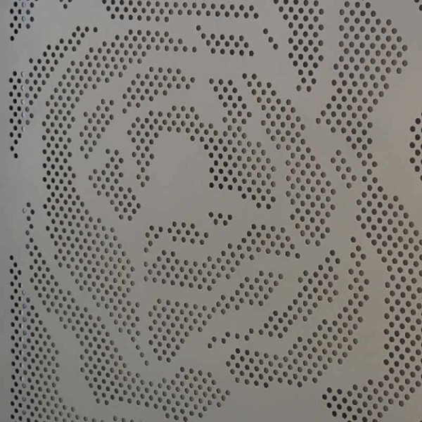 Perforated stainless steel rose type
