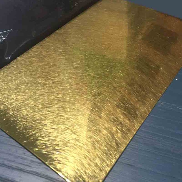 hairline gold colored stainless steel sheet supplier