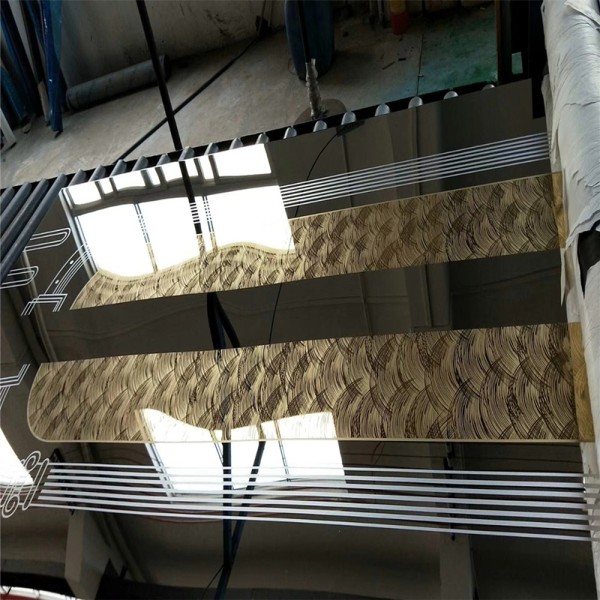 Etching gold colored stainless steel sheet supplier