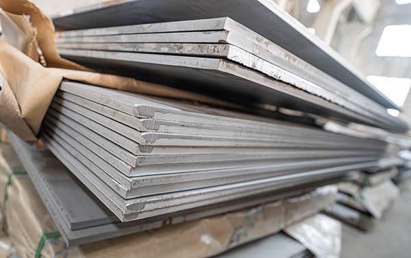 Stainless steel sheets and coils in the warehouse
