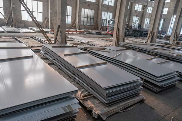 Stainless steel sheets and coils in the warehouse