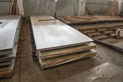 Stainless steel sheets and coils in the warehouse